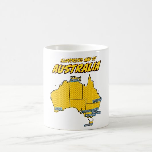 Pop Art Geïllustreerd Australië Koffiemok (Center)