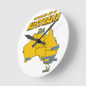 Pop Art Geïllustreerd Australië  Ronde Klok (Hoek)