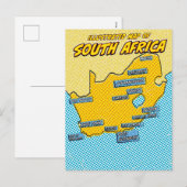 Pop Art Geïllustreerd Zuid-Afrika Feestdagenkaart (Voorkant / Achterkant)