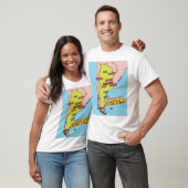 Pop Art Geïllustreerde Argentinië T-shirt (Unisex)