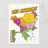 Pop Art geïllustreerde Balkan kaart (Voorkant)
