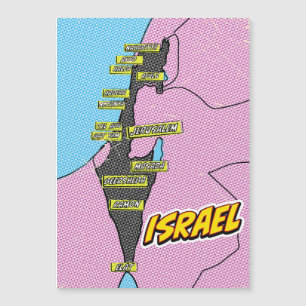 Pop Art geïllustreerde Israël kaart