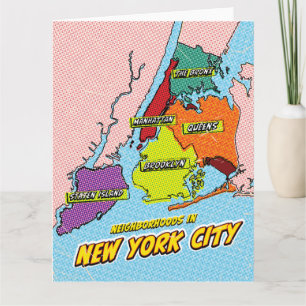 Pop Art geïllustreerde New York City kaart