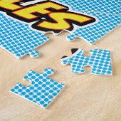 Pop Art geïllustreerde Scilly Isles kaart Legpuzzel (Zijkant)