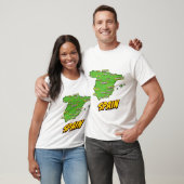 Pop Art geïllustreerde Spanje kaart T-shirt (Unisex)