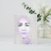 Pop Art Geïnspireerd Portret Briefkaart (Staand voorkant)