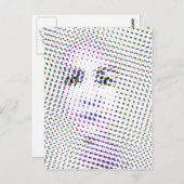 Pop Art Geïnspireerd Portret Briefkaart (Voorkant / Achterkant)