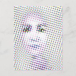 Pop Art Geïnspireerd Portret Briefkaart