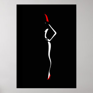 Pop Art Geïnspireerde Mode Vrouw 4 Poster