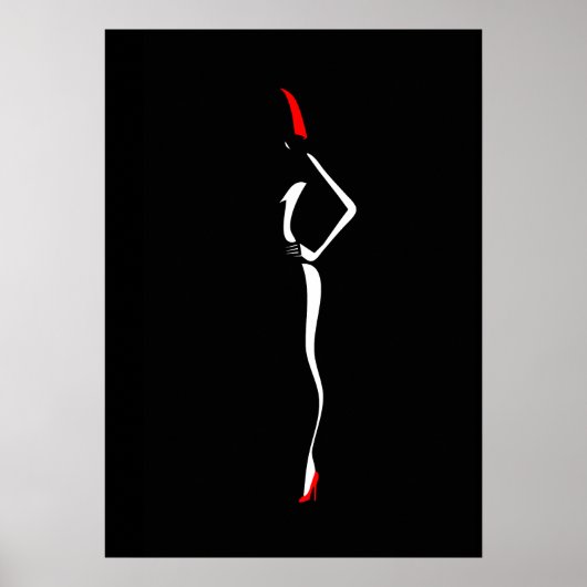 Pop Art Geïnspireerde Mode Vrouw 4 Poster (Voorkant)