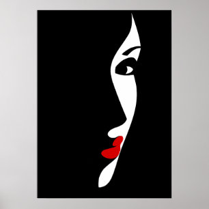Pop Art Geïnspireerde Mode Vrouw 5 Poster