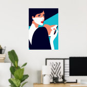 Pop Art Geïnspireerde Mode Vrouw 8 Poster (Thuiskantoor)