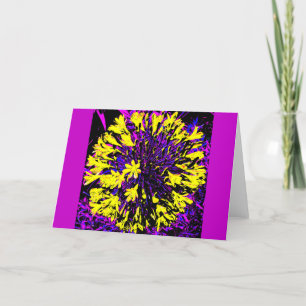Pop-Art gele ventilatorkaart Kaart