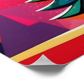 Pop Art Geometric Layered Christmas Tree  Poster (Hoek)