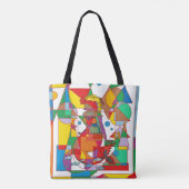 Pop Art Geometric Mermaid Triangle Tote Bag (Achterkant)