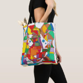 Pop Art Geometric Mermaid Triangle Tote Bag (Dichtbij)