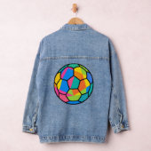 Pop Art Geometrische Voetbal Bal Kunst Denim Jacket (Hangar)