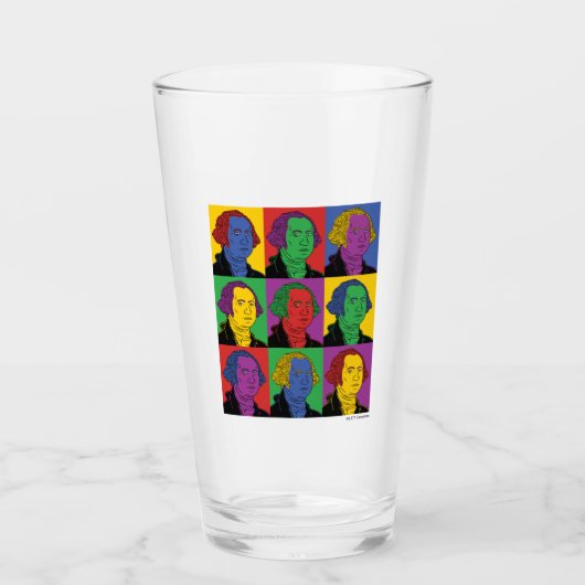 Pop Art George Washington Glas (Voorkant)