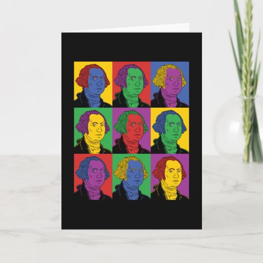 Pop-art George Washington Kaart (Voorkant)