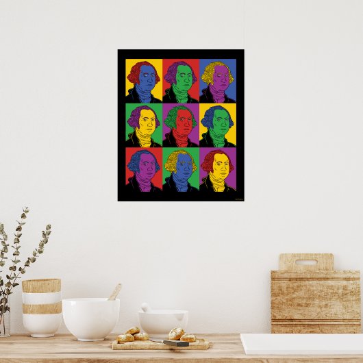 Pop Art George Washington Poster (Keuken)