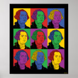 Pop Art George Washington Poster<br><div class="desc">"Pop Art George Washington" kunst grafisch ontworpen door bCreative shows een iconisch portait van George Washington in een stuk van negen panelen pop! Dit is een geweldig cadeau voor familie, vrienden, of een traktatie voor jezelf! Deze grappige afbeelding is een geweldige aanvulling op iemands stijl. bCreative is een toonaangevende maker...</div>