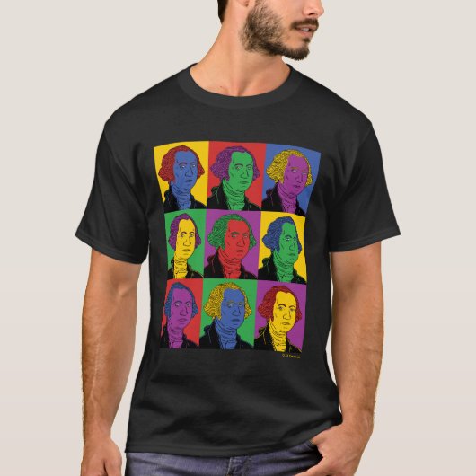 Pop Art George Washington T-shirt (Voorkant)