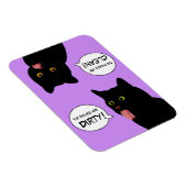 Pop Art Gerechten zijn schoon/vies Cat Magneet (Rechterzijde)