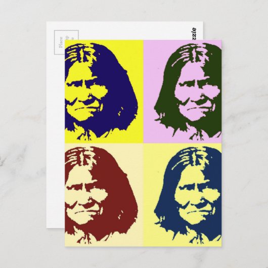 Pop Art Geronimo Briefkaart (Voorkant / Achterkant)