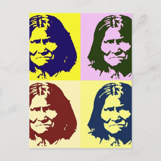 Pop Art Geronimo Briefkaart (Voorkant)
