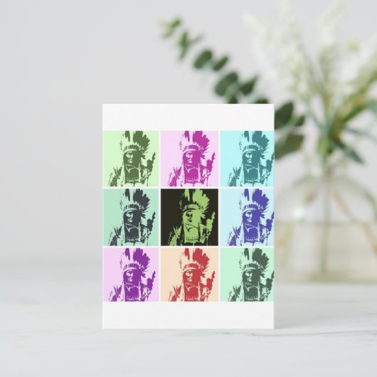 Pop Art Geronimo Briefkaart (Staand voorkant)