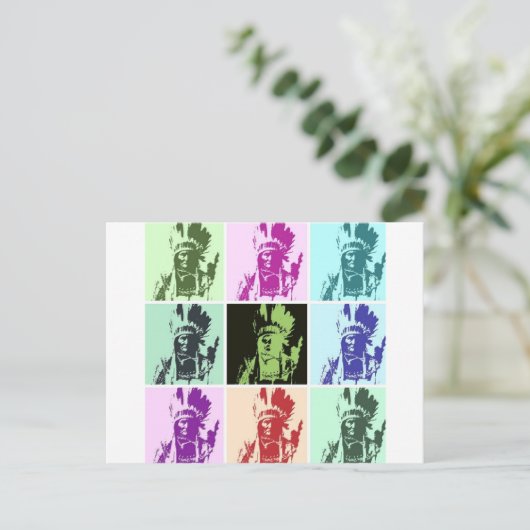Pop Art Geronimo Briefkaart (Staand voorkant)