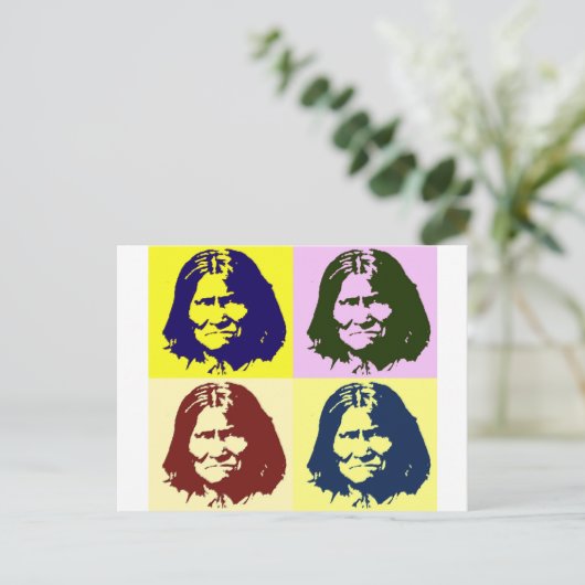 Pop Art Geronimo Briefkaart (Staand voorkant)