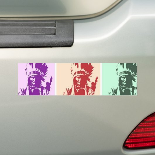 Pop Art Geronimo Bumpersticker (Op auto)