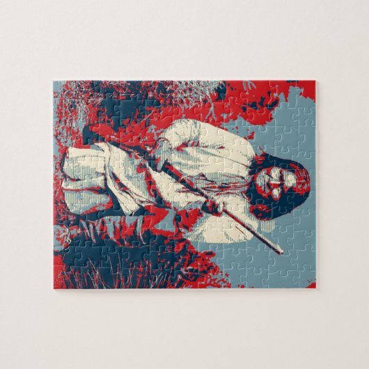 Pop Art Geronimo Indische Legendary Chief Legpuzzel (Horizontaal)