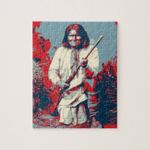 Pop Art Geronimo Indische Legendary Chief Legpuzzel