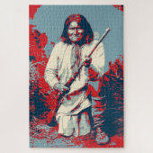 Pop Art Geronimo Indische Legendary Chief Legpuzzel (Verticaal)