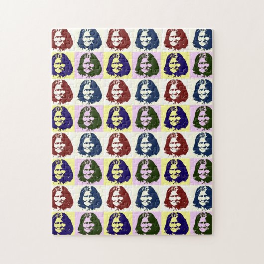 Pop Art Geronimo Indische Legendary Chief Legpuzzel (Verticaal)