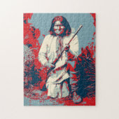 Pop Art Geronimo Indische Legendary Chief Legpuzzel (Verticaal)