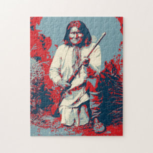 Pop Art Geronimo Indische Legendary Chief Legpuzzel