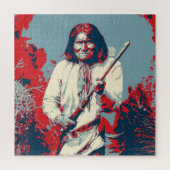 Pop Art Geronimo Indische Legendary Chief Legpuzzel (Verticaal)