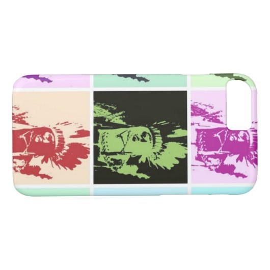 Pop Art Geronimo iPhone 7 Hoesje (Achterkant (Horizontaal))