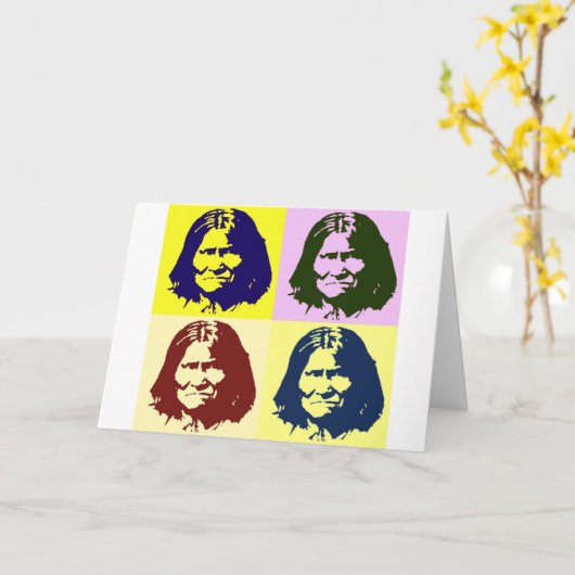 Pop Art Geronimo Kaart (Gele Bloem)