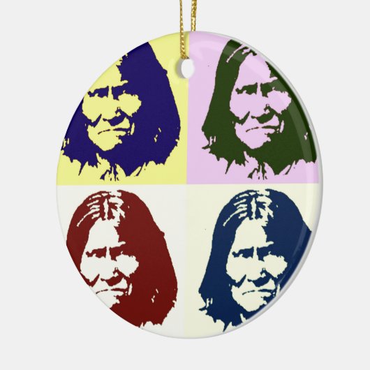 Pop Art Geronimo Keramisch Ornament (Links)