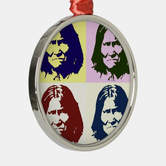 Pop Art Geronimo Metalen Ornament (Rechts)
