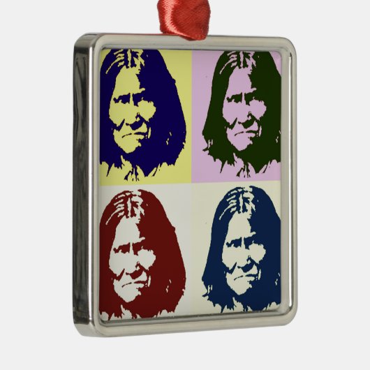 Pop Art Geronimo Metalen Ornament (Rechts)