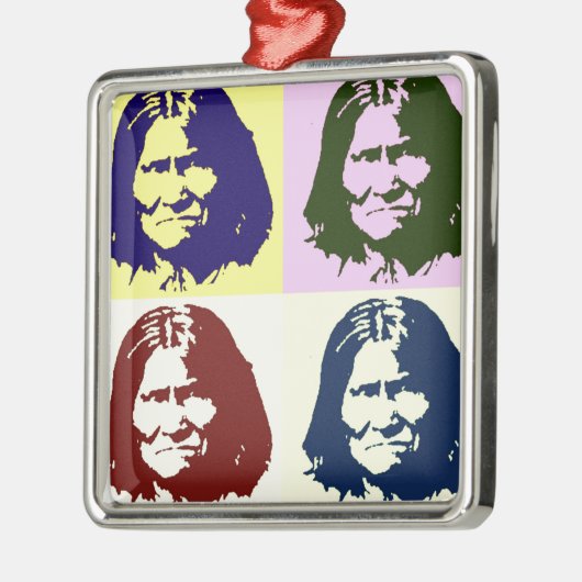 Pop Art Geronimo Metalen Ornament (Links)