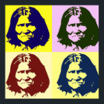 Pop Art Geronimo Poster - Vrijheidsstrijder<br><div class="desc">Pop Kunst Stijl Iconische Historische Mensen Afbeeldingen - Freedom Warrior Indiase stam Chief Geronimo Art Poster Print</div>