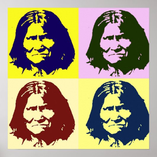 Pop Art Geronimo Poster - Vrijheidsstrijder (Voorkant)