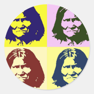 Pop Art Geronimo Ronde Sticker