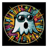Pop Art Ghost Glossy Poster (Voorkant)